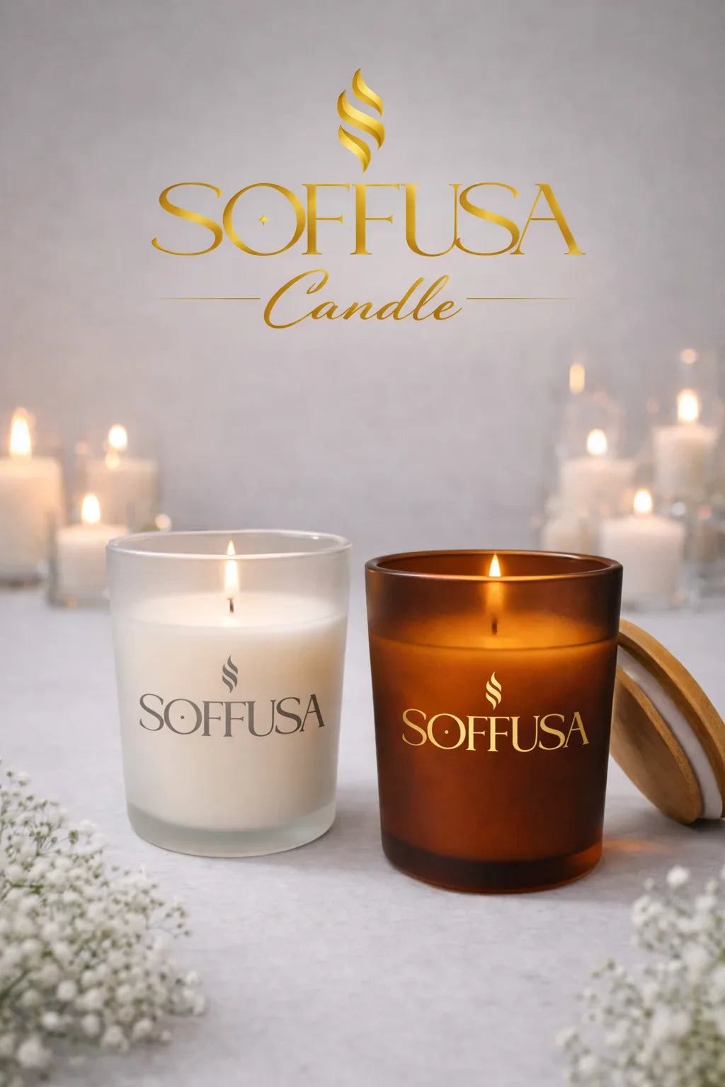 Collezione candele profumate artigianali Soffusa – cera di soia e fragranze naturali