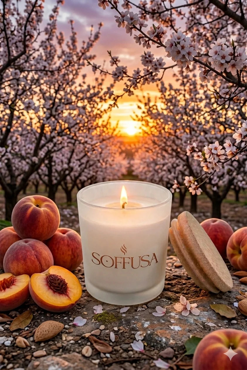 Candela profumata Peach Couture 150g – Soffusa