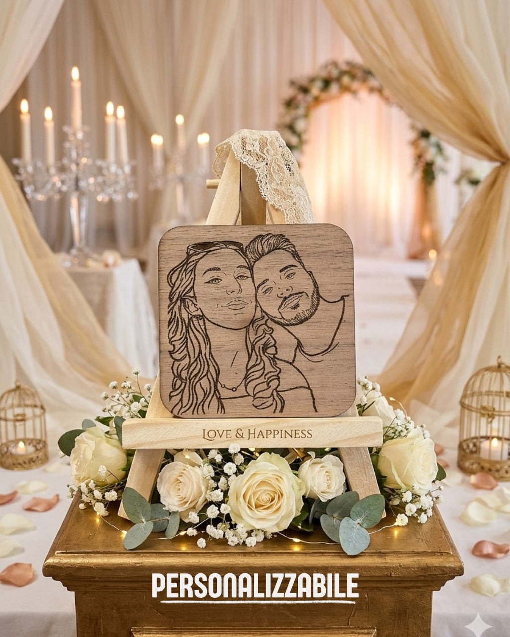Tavoletta in Legno 8x8 Personalizzata